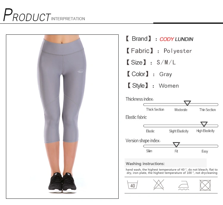 Cody Lundin Women Compression Sports Fake Two-Piece Running Gym Yoga Leggings Pants
