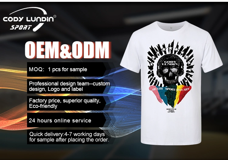 Cody Lundin Hot Selling Custom Printed Promotion Colorful Sports Cotton T Shirt Men Shirts