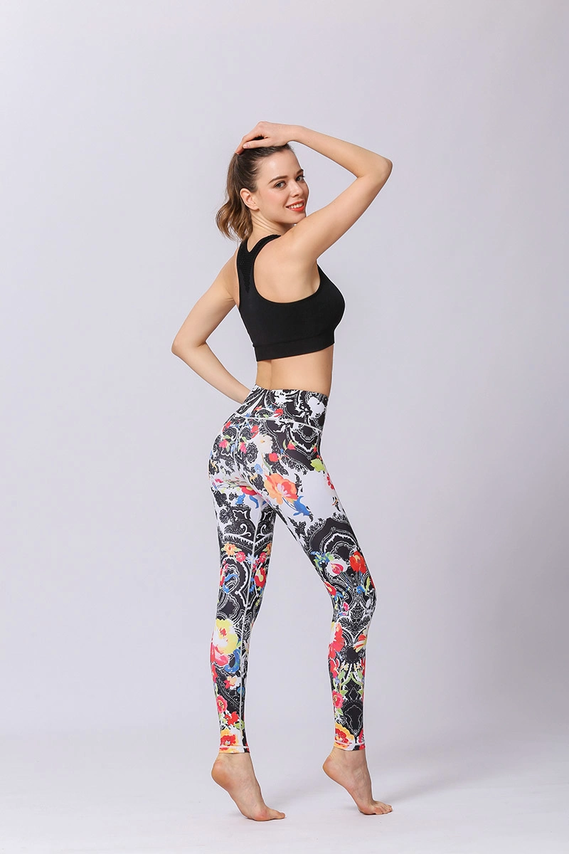 Wholesales Sublimation Printing Yoga Pants High Waisted Workout Leggings Gym Clothing