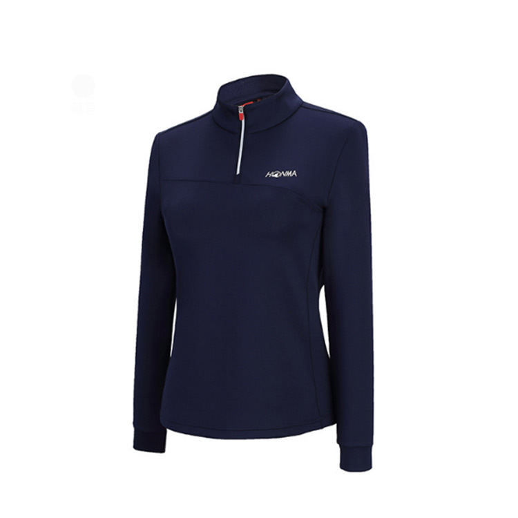 Women Layered-Look Sleeve Golf Shirt High Quality Women's Long Sleeve Polo Shirt