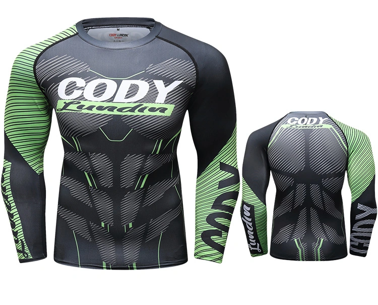Cody Lundin Wholesales Sports Compression Workout T Shirts Fitness T-Shirt Men Long Sleeve Tshirts