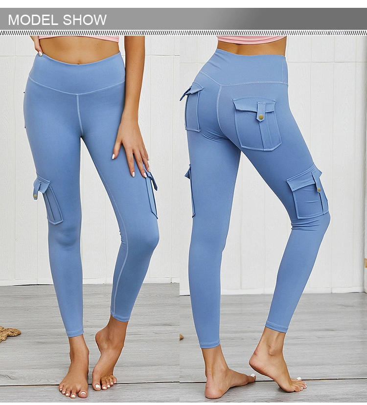 Cody Lundin OEM Women High Waisted Workout Yoga Pants Fitness Gym Custom Camo Leggings with Pockets