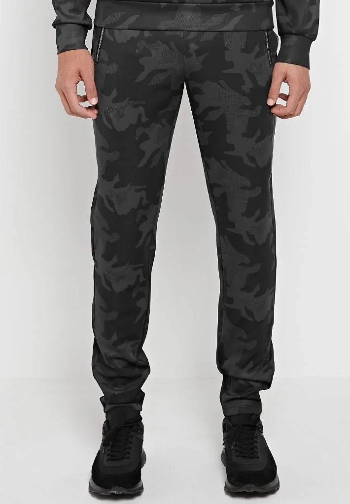 Camouflage Print Tracksuit Half Zip Fashion Men Clothes Sport Wear
