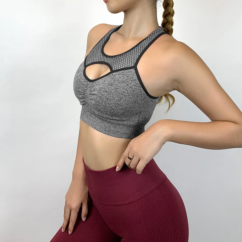 Breathable Yoga Bra Shockproof Women Sports Top Stretch Exercise Yoga Wear
