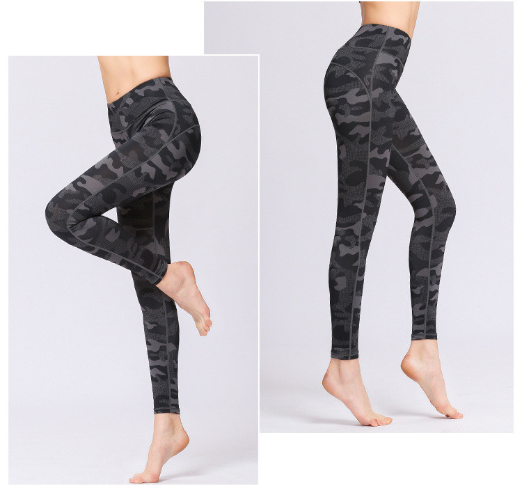 Factory Wholesale Fitness High Waisted Leggings Camo Printed Tummy Control Yoga Pants Workout Leggings