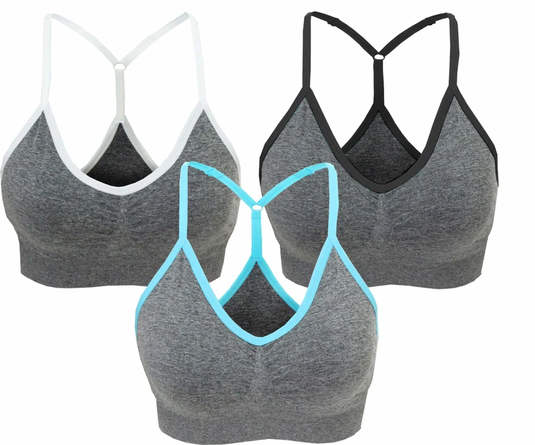 AG Seamless Sports Bra Wirefree Yoga Bra with Removable Pads for Women