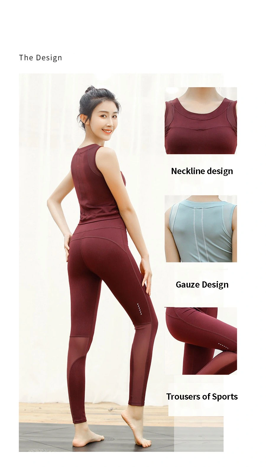 Wholesales Yoga Clothes Two Sets Sports Women Yoga Leggings Pants