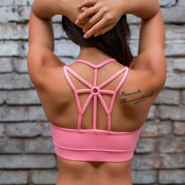 Wholesale Breathable Padded Yoga Bra Tops Sexy Yoga Tops Women Sports Bra