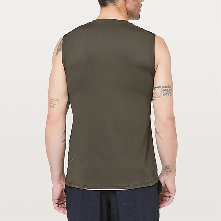 Custom Logo Plain Color Tight Neck Men Sports Tshirt