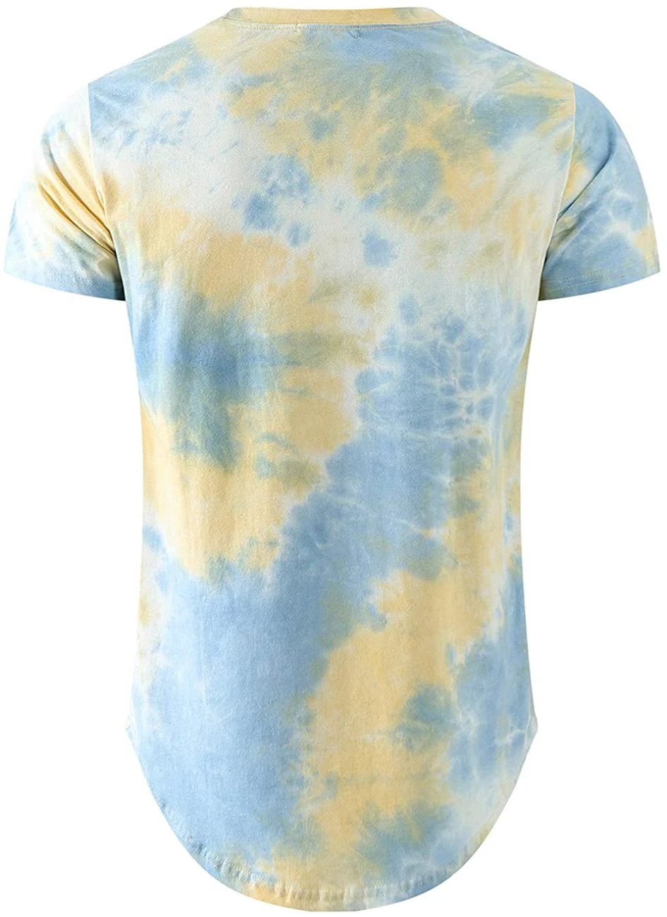 Mens Hip Hop Tee Tie-Dyed Hipster Colorful Tie-Dye T Shirts