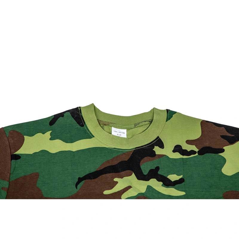 Camo Military T-Shirt Crew Neck Army T-Shirt for Sports