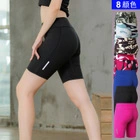 Hot Womens High Solid Color Yoga Leggings Quick Drying Tight Nine Points Sport Yoga Pants