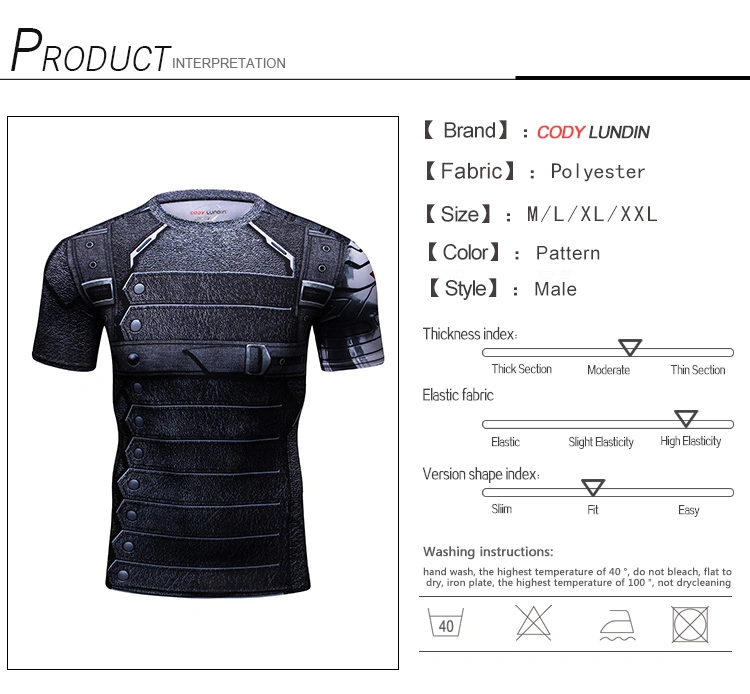 Cody Lundin Black All Over Printing Short Sleeve Sports Tee Shirt 100 Cotton T Shirt for Man