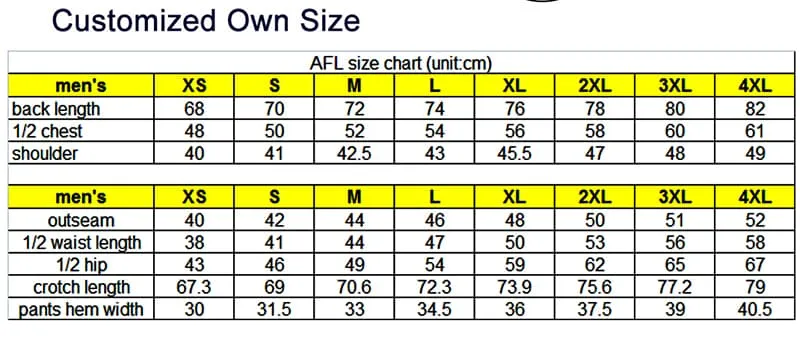 Sublimation Sports Wear Team Shirts Afl Jersey Set Shirt Design Your Own Team Clothes