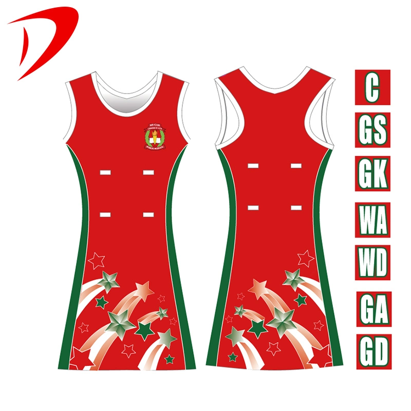 Women Sports Team College Youth Sublimation Netball Skirts Dresses