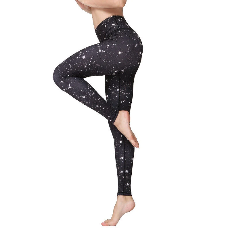 Running Fitness Bottoming Tight Yoga Pants Starry Sky Yoga Pants
