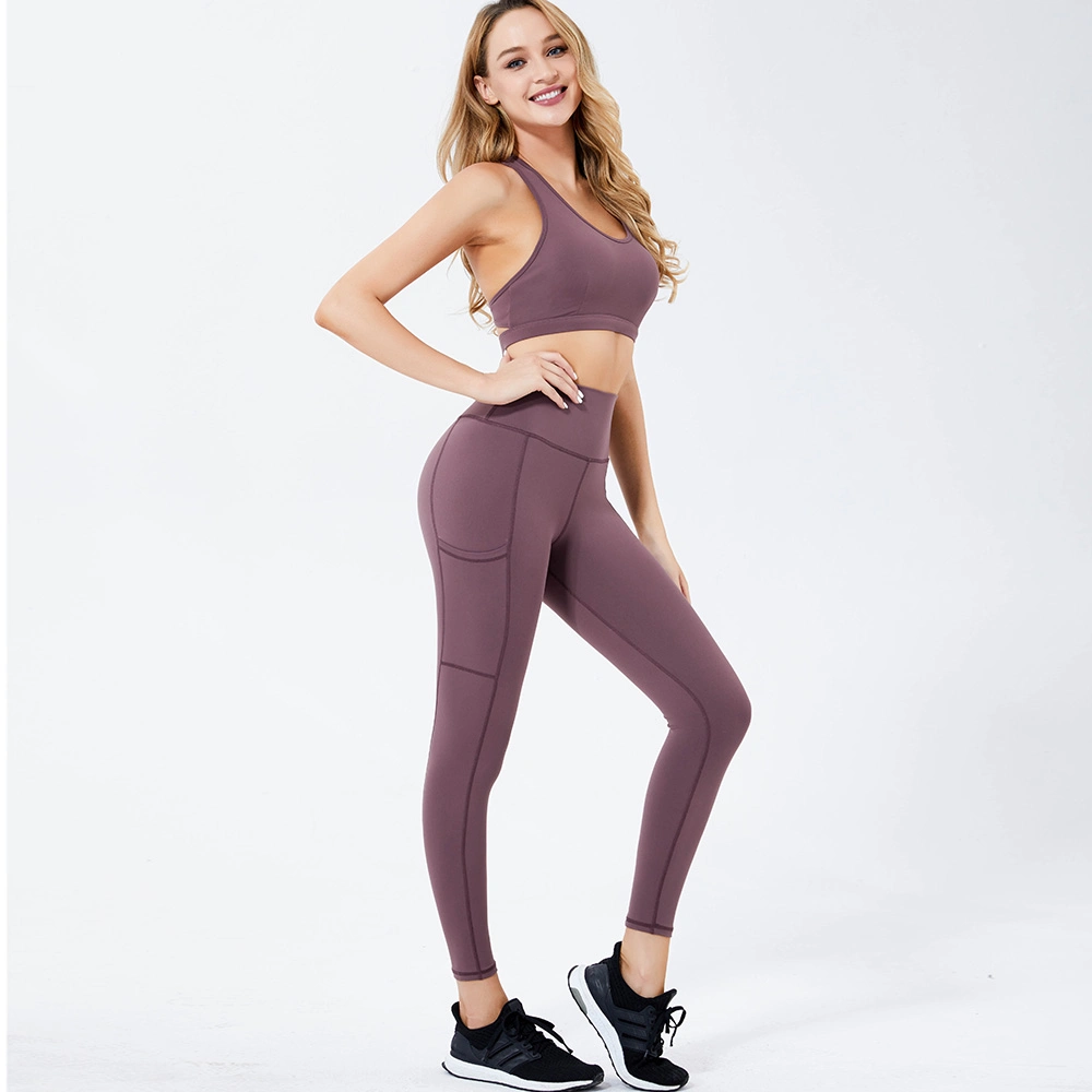 Wholesale Workout Sport Bra and Yoga Pants Fitness Clothing Yoga Set for Women and Girls