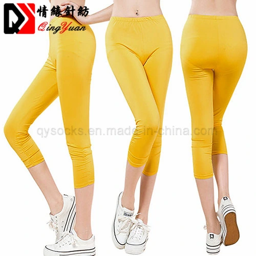 Women's Casual Seamless Capri Leggings Workout Pants Colorful Leggings