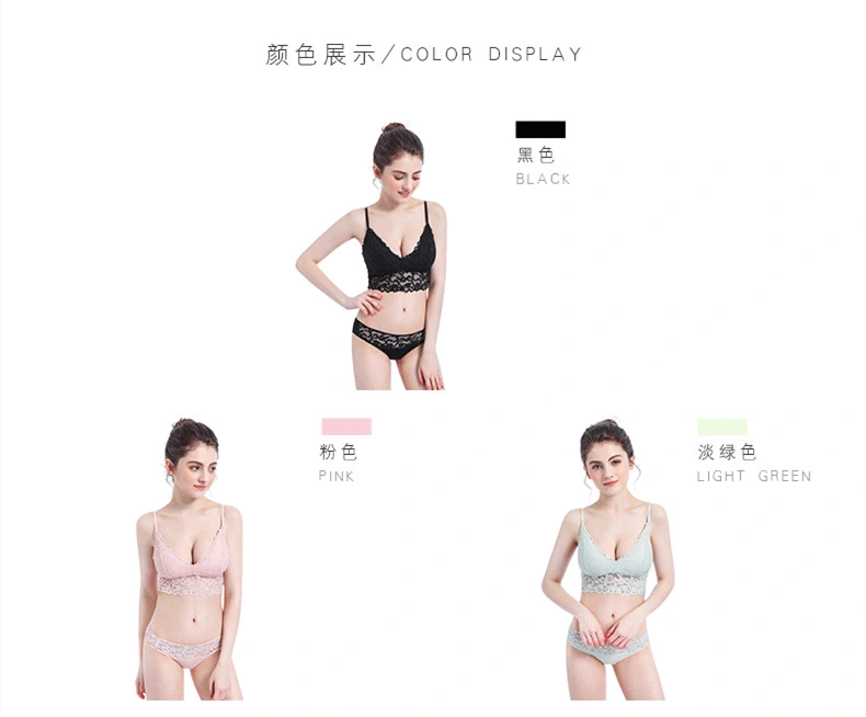 2021 Hot Young Girls Sexy Lace Underwear Set Transparent Bra Set Sexy Lingerie Underwear