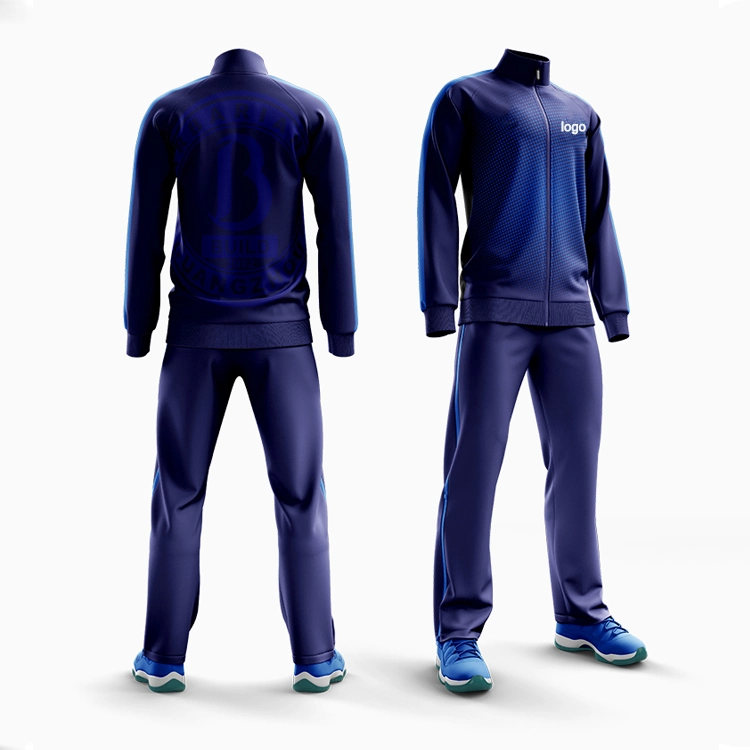 Custom Sublimation Sports Wear Zipper Mens Jacket Hoody Training Track Suit Set Men Tracksuit Sportswear