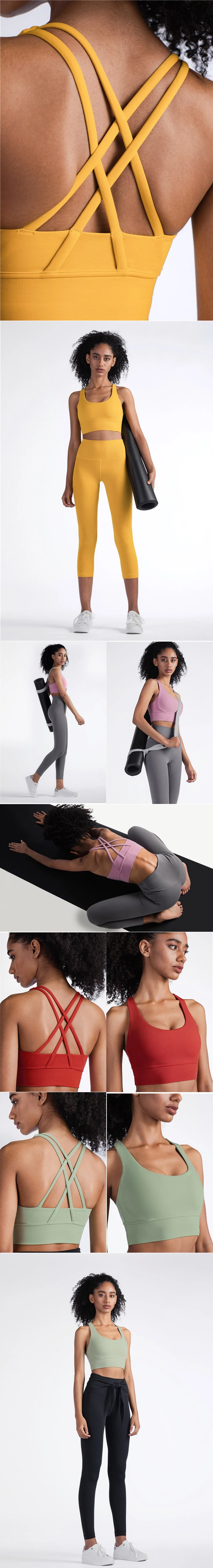 Wholesale Fashion Cross Strap Fitness Yoga Sports Underwear Customized Sports Underwear