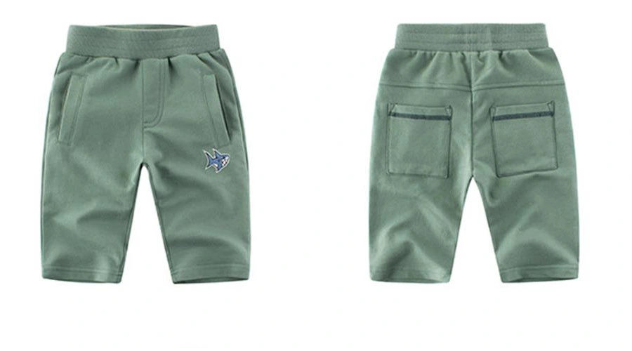 Children's New 2021 Sports Pants Boys' Cropped Pants Pure Cotton