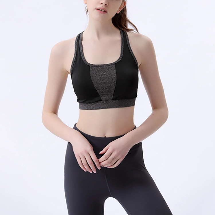 Wholesale Quick-Dry Fitness Wear Yoga Top Black Color Woman Sports Yoga Bra