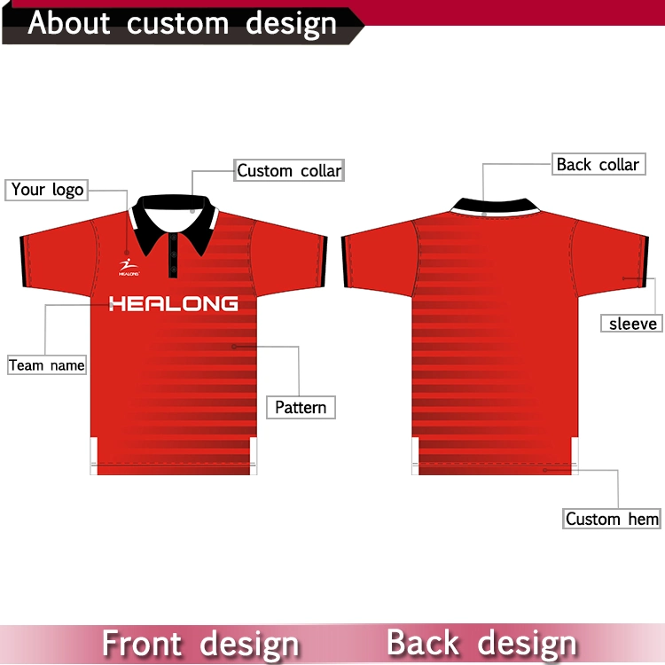 Healong Sublimation Men Kids Summer Polo T Shirt Clothes Custom Sport Golf Polo Shirt Design