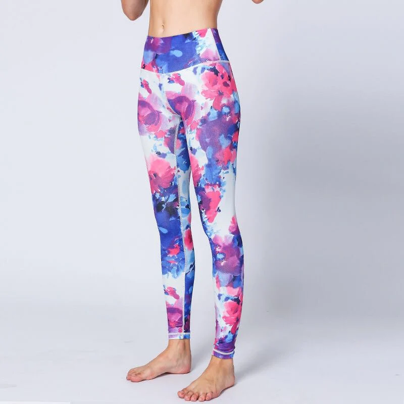 Fashion Outdoor Sports Quick-Drying Pants Ladies Fitness Printed Yoga Pants