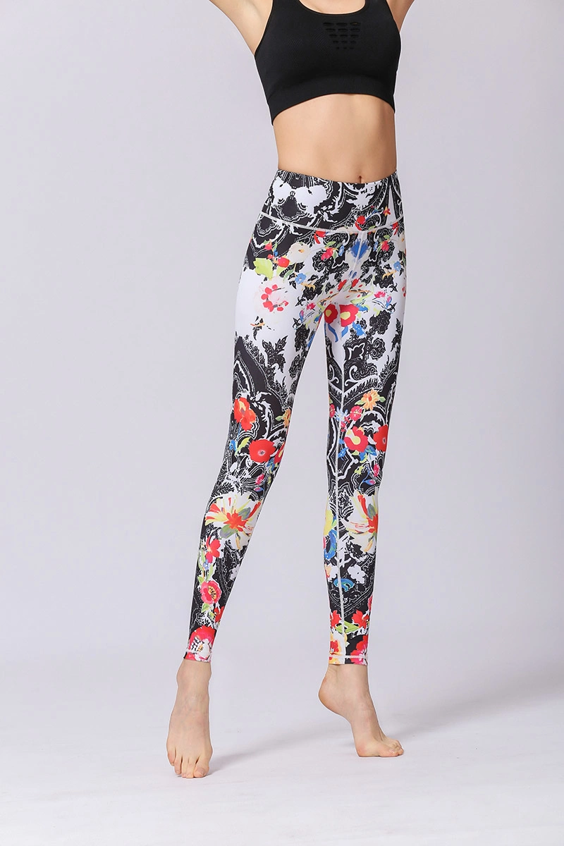 Wholesales Sublimation Printing Yoga Pants High Waisted Workout Leggings Gym Clothing