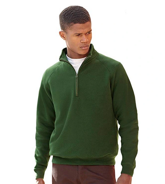 Men's Half Zip Neck Sweatshirt Mens Zip Hoodie Mens Fleece Classic Sweatshirts