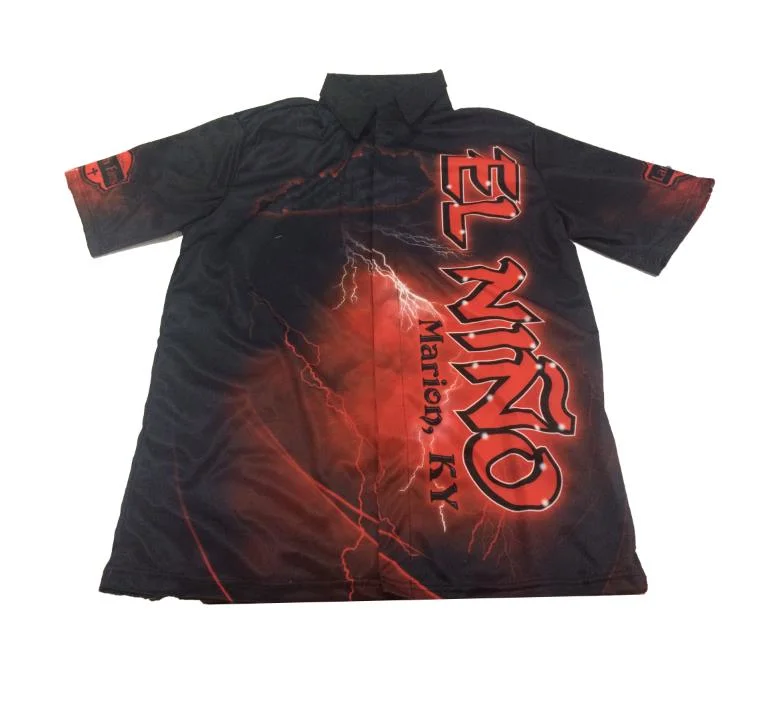 2019 PRO Custom Sublimated Racing Pit Crew Shirt with High Quality Racing Sports Team Uniform