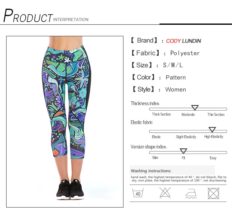 Cody Lundin Women Sports Stretch Cropped Workout Pants Gym Tight Running Yoga Pants