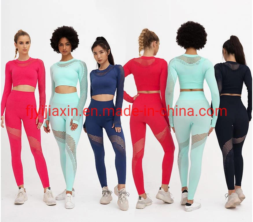 Woman Fitness Yoga Top High Waisted Workout Leggings Yoga Wear Sport Clothing Set