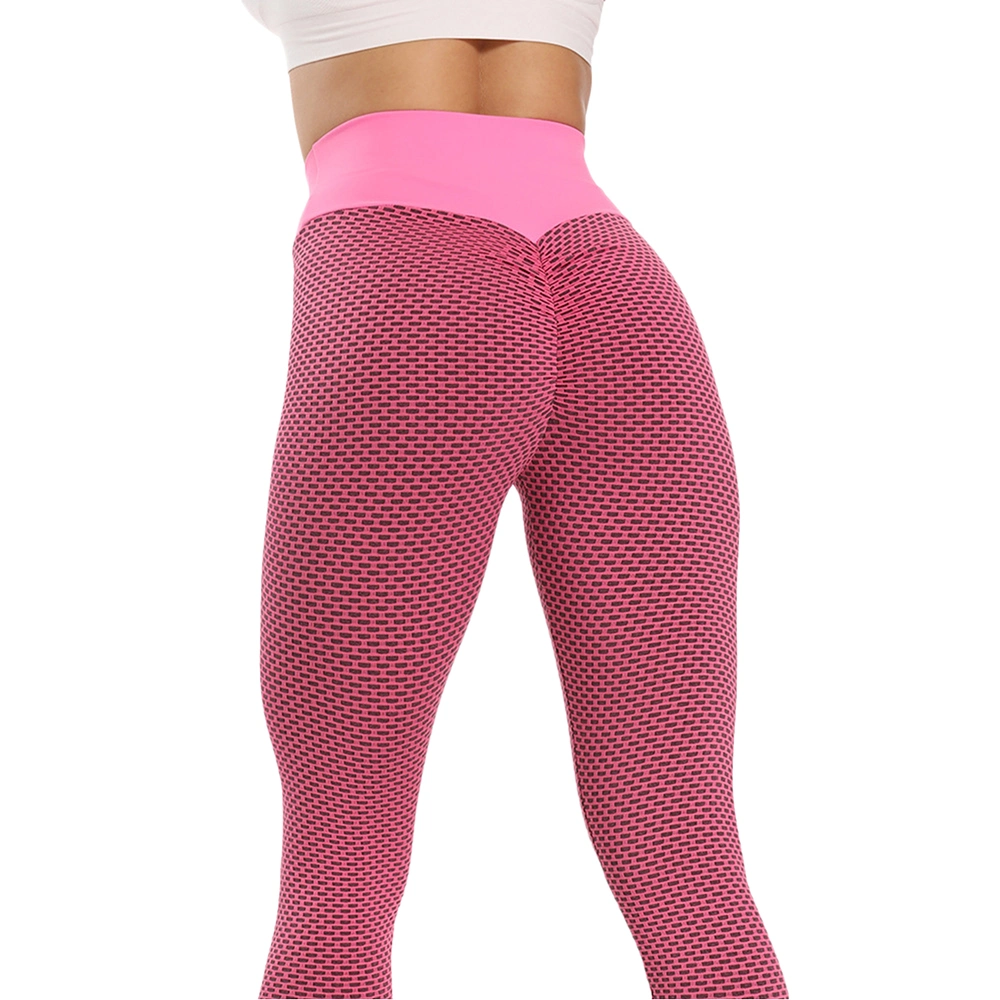 2021 New Women's Sports Leggings Patterned Knit High Waisted Yoga Pants