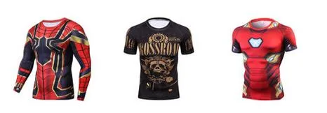 Men's Compression Sports Shirt Short Sleeve Seamless Printing Cool Athletic Tank Tee Clothes