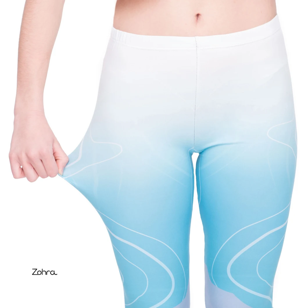 Women Pants Yoga Leggings High Waist Print Hip Stretch Running Fitness Yoga Pants Seven-Minute Pants