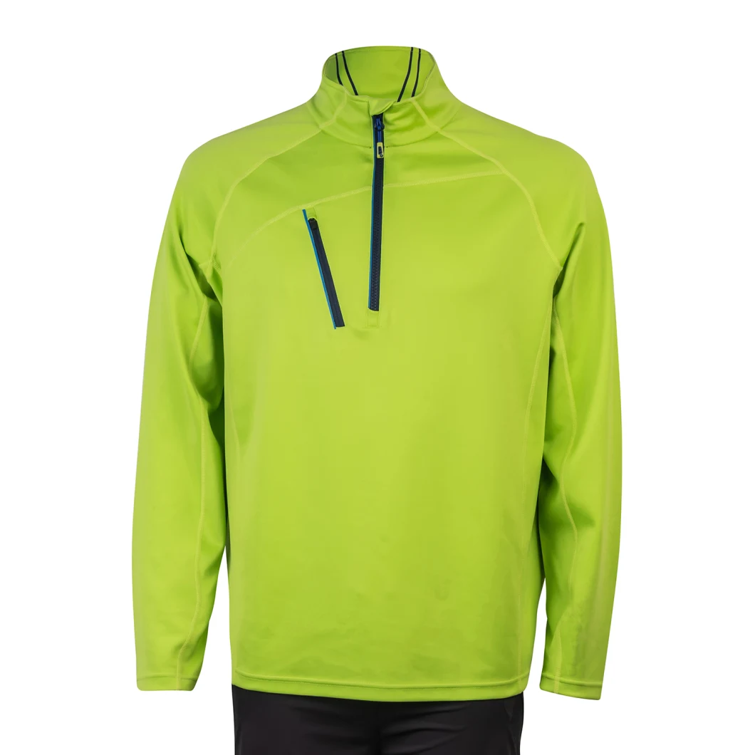 Wholesale Customized Printing Half-Way Zip Men's Golf Sports Sweatshirt