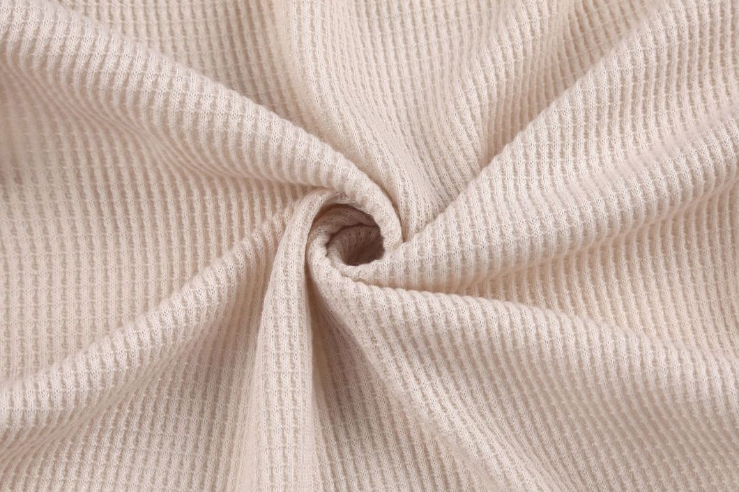 2020 New Design V-Neck Loose Long-Sleeve T-Shirt Waffle Women Sweater