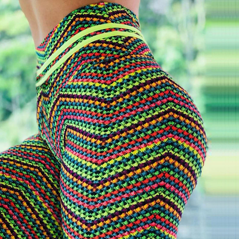 Wool Pattern Digital Printing Slim High Waist Exercise Yoga Pants Leggings