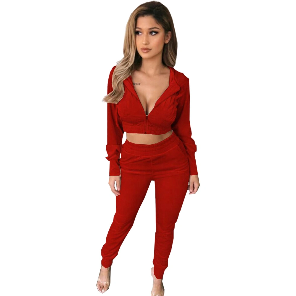 Autumn and Winter New Fashion Casual Sports Sweater Two-Piece Plus Size Women's Clothing