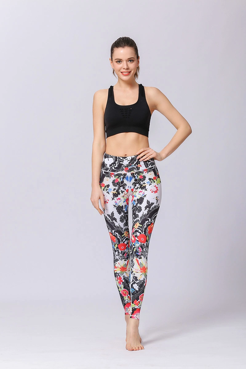 Wholesales Sublimation Printing Yoga Pants High Waisted Workout Leggings Gym Clothing