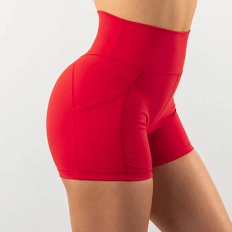 Custom Boxer Shorts Women Gym Yoga Sports Shorts with Pockets
