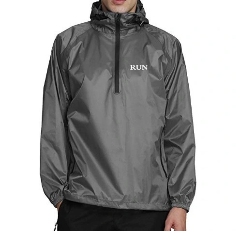 Mens Lightweight Waterproof Pack Away Sports Jacket Rain Jacket with Hood and Zip