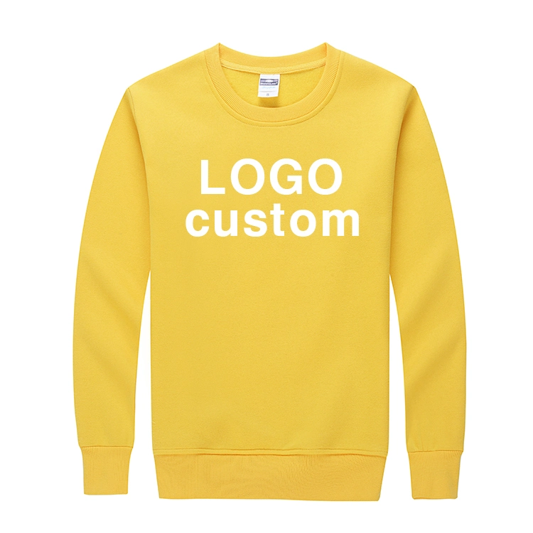 Custom Men 100% Cotton Crew Neck Sweatshirt Basic Pullover Hoodies