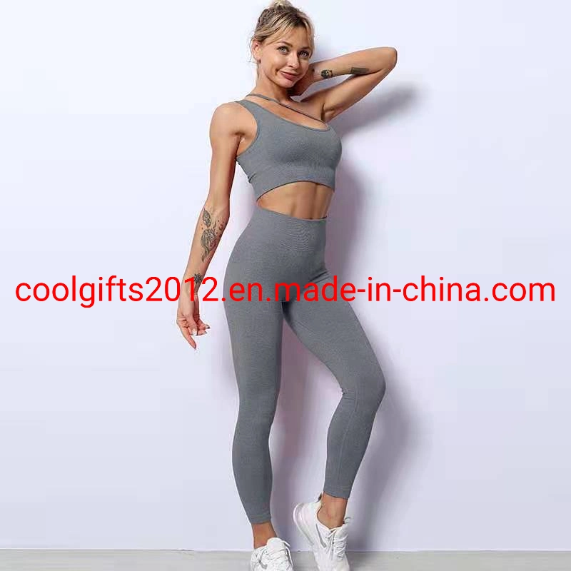 Custom Fitness Yoga Pants Sports Bra Set Workout Leggings Crop Tops Suits