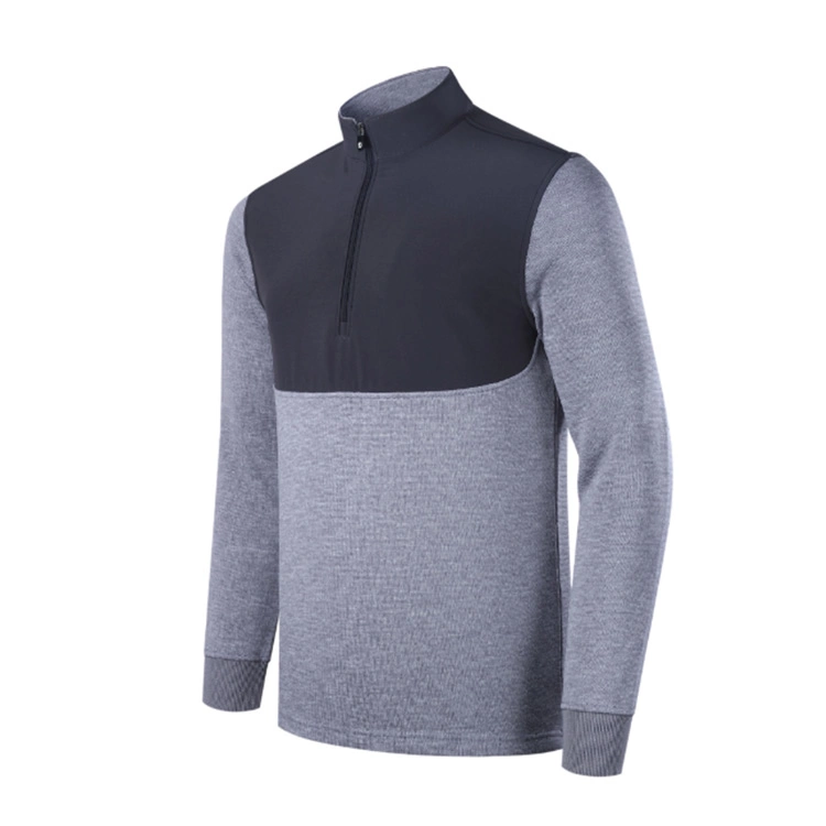 Unisex Sports Wear Warm Fleece Pullover Zipper Rib Cuff Hoodies Sports Long Sleeves Shirts Golf Jacket