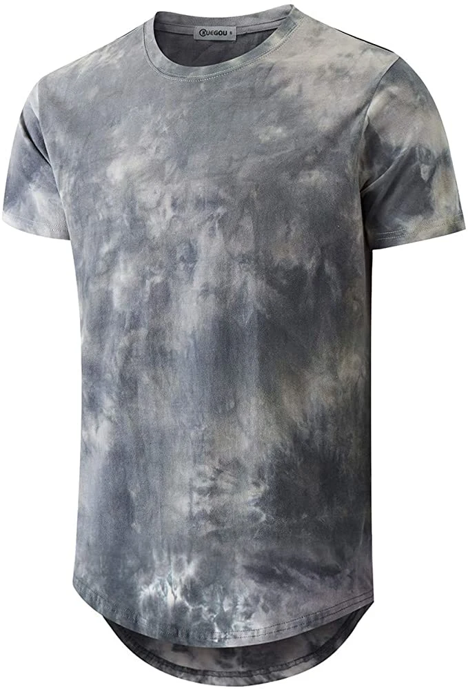 Mens Hip Hop Tee Tie-Dyed Hipster Colorful Tie-Dye T Shirts