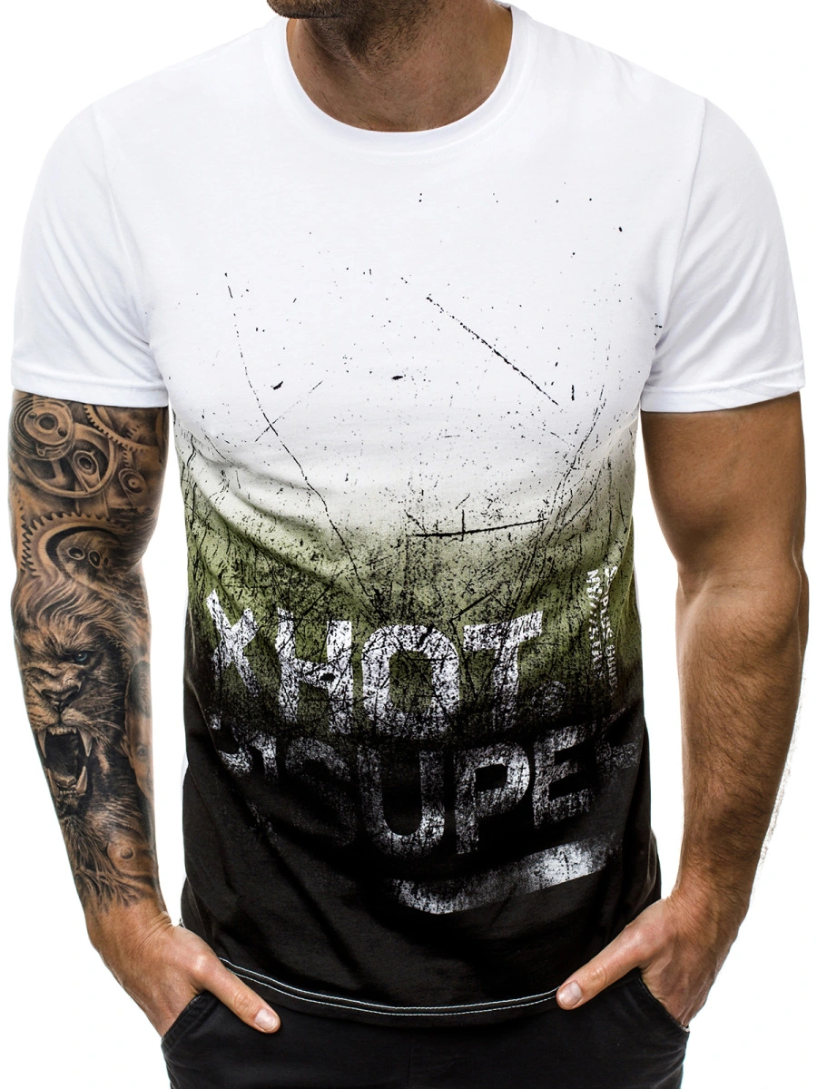 Men's Short Sleeve Printed T-Shirt Casual Sport T-Shirt Fashion Clothing