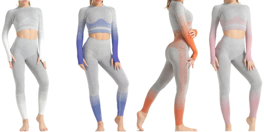 Sportswear Knitted Yoga Pants Stretch Fitness Pants Set Sports Yoga Clothes
